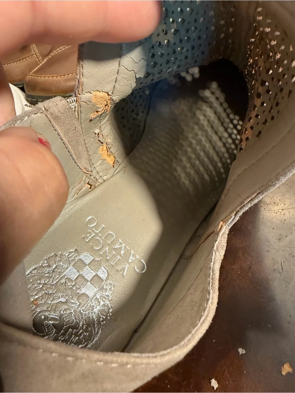 Vince Camuto Men's Perforated Suede Chukka Boots in Taupe
